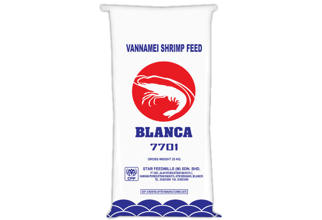 Shrimp Feed Named Vannamei Shrimp Blanca 7701 Feed
